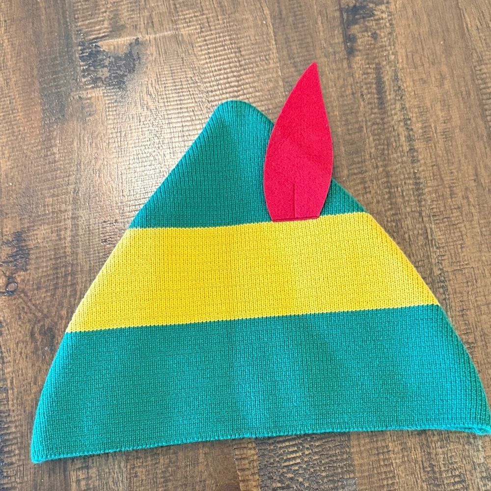 Hanna Andersson Elf Hat Green and Yellow - Picture 4 of 5
